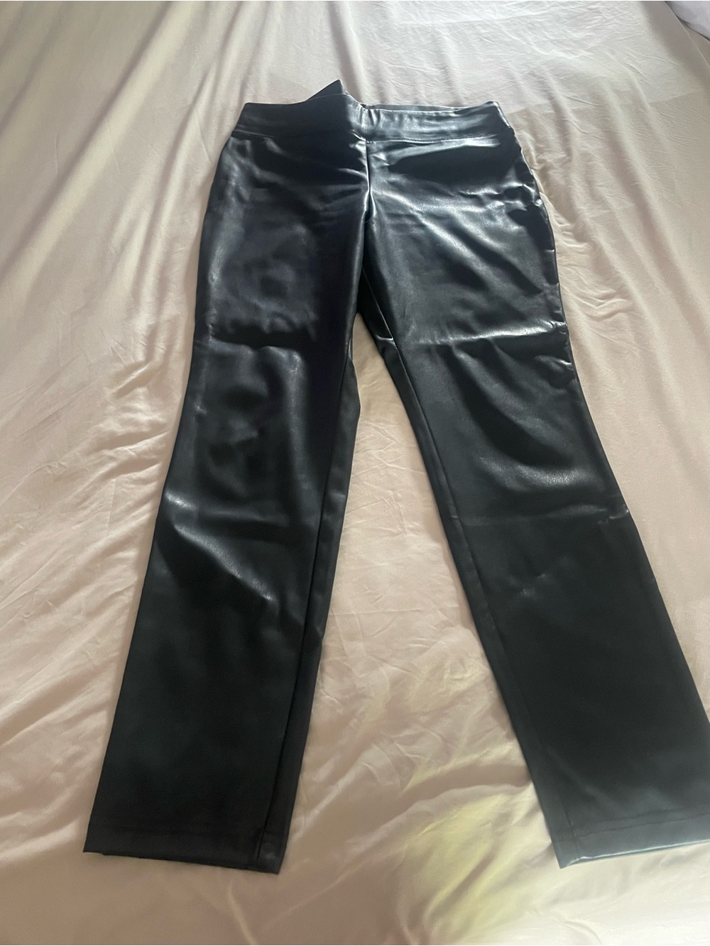 INC International Concepts Black Faux Leather Pants